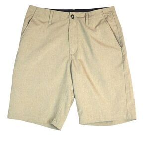 Volcom Surf & Turf Hybrid Shorts Size 30 Tan Beige Chino Style 4-Way Stretch